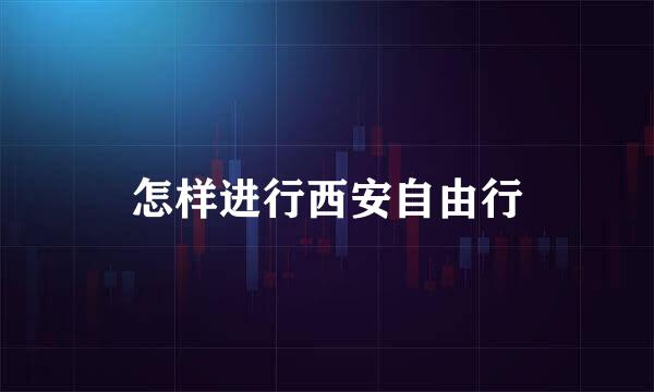 怎样进行西安自由行