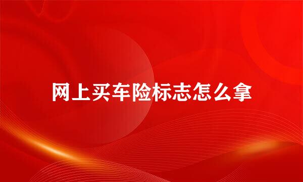 网上买车险标志怎么拿