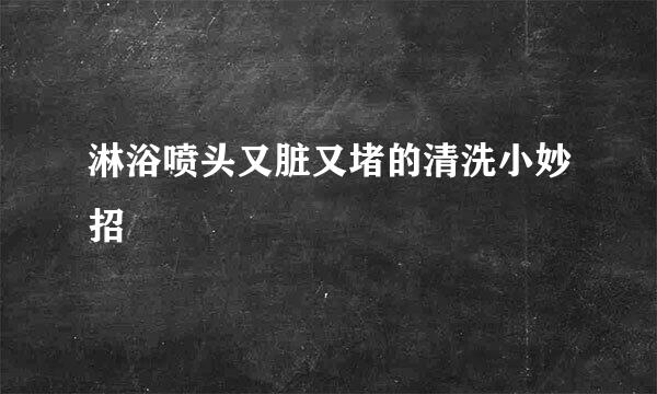 淋浴喷头又脏又堵的清洗小妙招