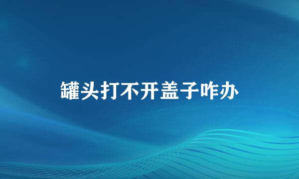 罐头打不开盖子咋办