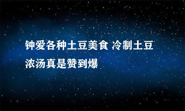 钟爱各种土豆美食 冷制土豆浓汤真是赞到爆