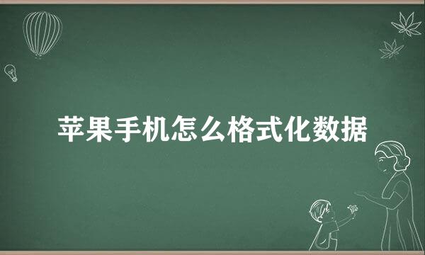 苹果手机怎么格式化数据