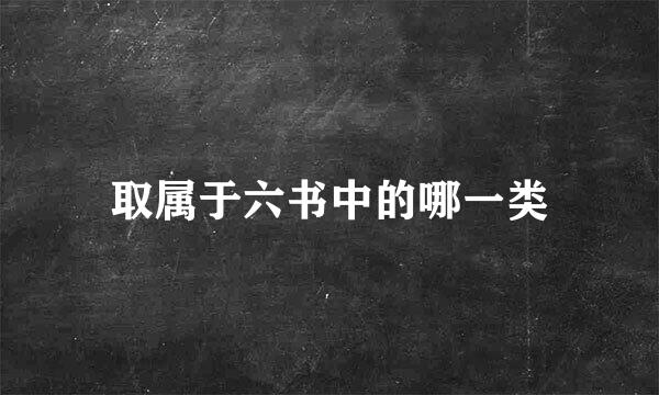 取属于六书中的哪一类