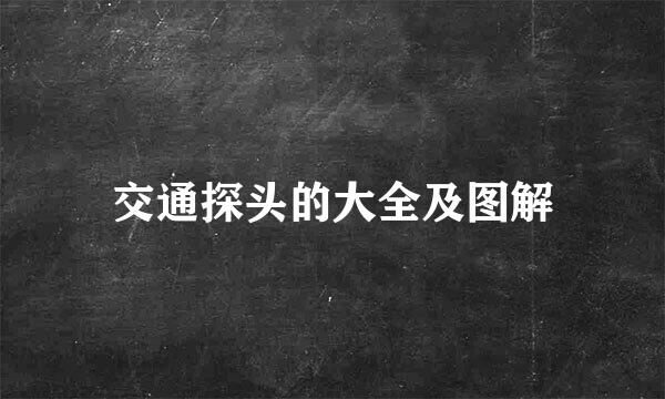 交通探头的大全及图解