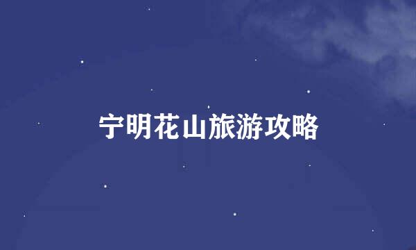 宁明花山旅游攻略