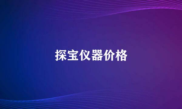 探宝仪器价格