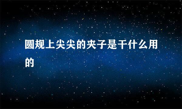 圆规上尖尖的夹子是干什么用的