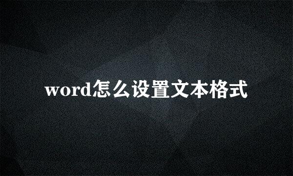word怎么设置文本格式