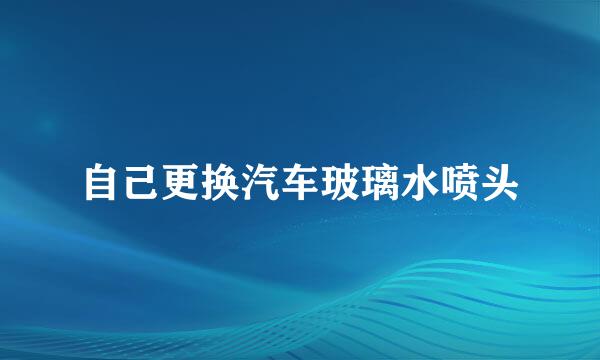自己更换汽车玻璃水喷头
