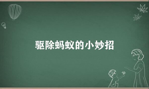 驱除蚂蚁的小妙招