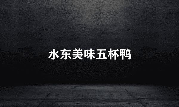水东美味五杯鸭