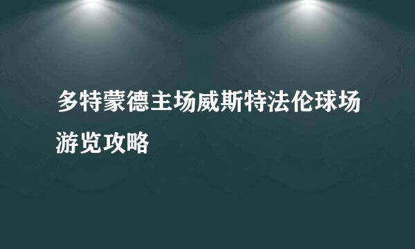 多特蒙德主场威斯特法伦球场游览攻略