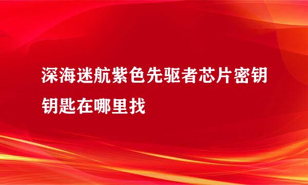 深海迷航紫色先驱者芯片密钥钥匙在哪里找