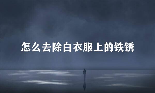 怎么去除白衣服上的铁锈