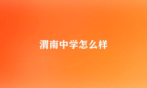 渭南中学怎么样