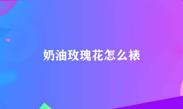 奶油玫瑰花怎么裱