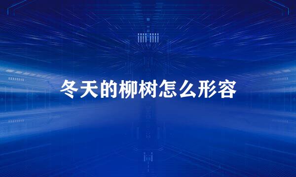冬天的柳树怎么形容