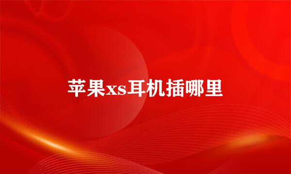 苹果xs耳机插哪里