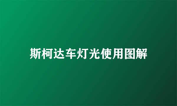 斯柯达车灯光使用图解