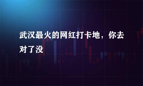 武汉最火的网红打卡地，你去对了没