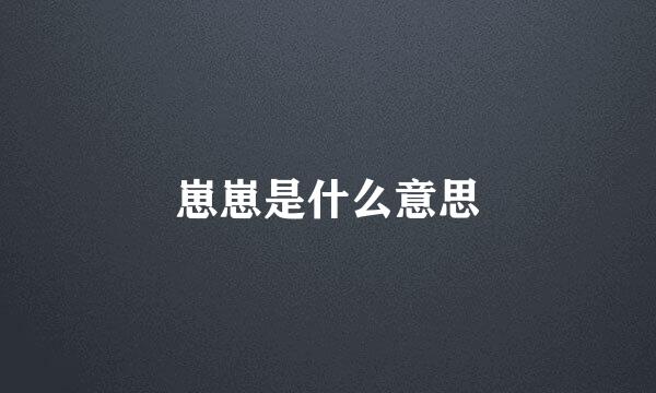崽崽是什么意思