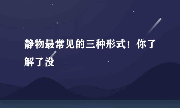 静物最常见的三种形式！你了解了没