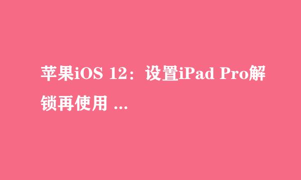 苹果iOS 12：设置iPad Pro解锁再使用 USB 配件