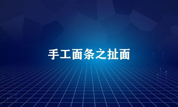 手工面条之扯面