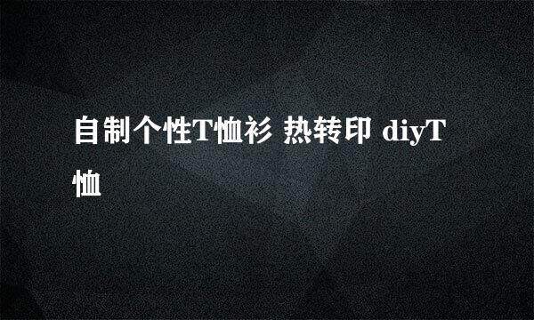 自制个性T恤衫 热转印 diyT恤