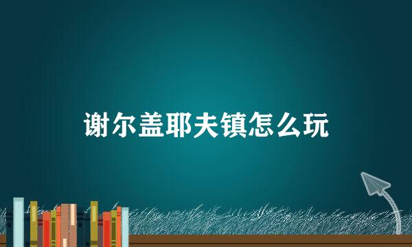 谢尔盖耶夫镇怎么玩
