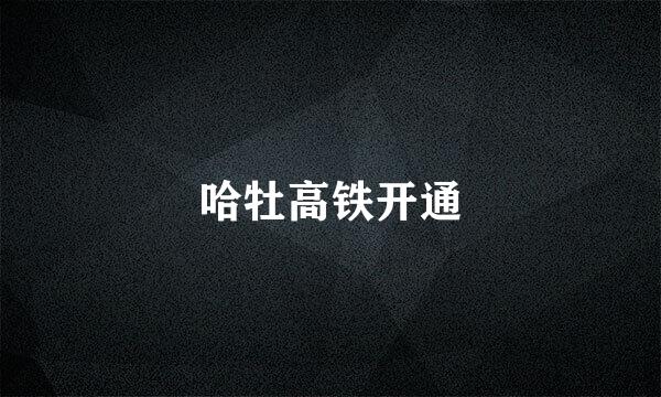 哈牡高铁开通