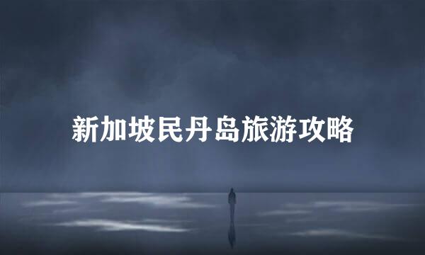 新加坡民丹岛旅游攻略