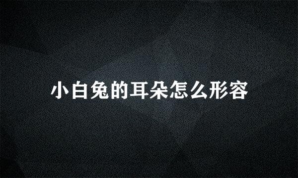小白兔的耳朵怎么形容