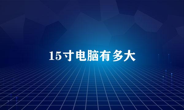 15寸电脑有多大