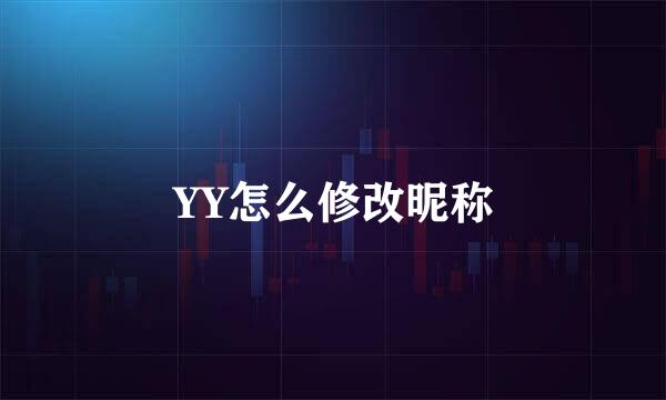 YY怎么修改昵称