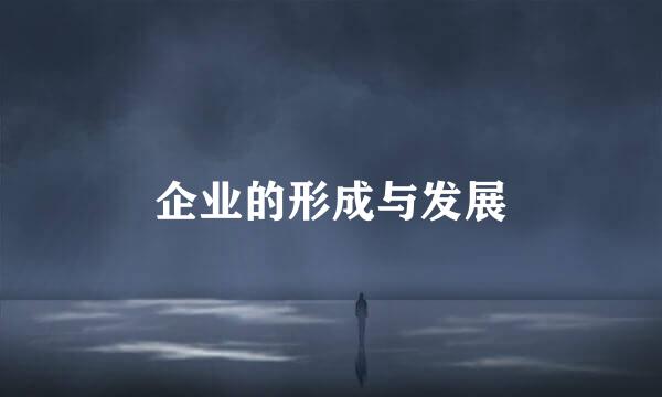 企业的形成与发展