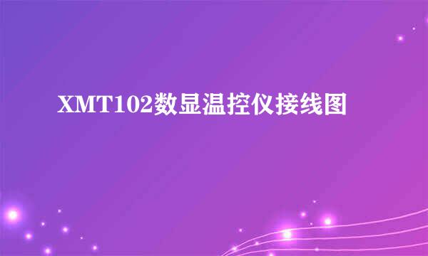 XMT102数显温控仪接线图