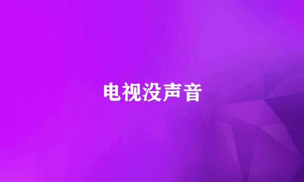电视没声音