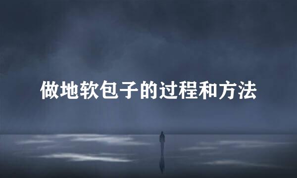做地软包子的过程和方法