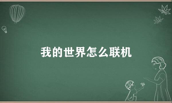我的世界怎么联机