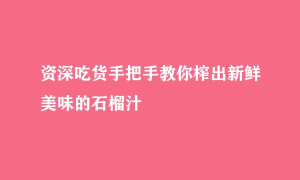 资深吃货手把手教你榨出新鲜美味的石榴汁
