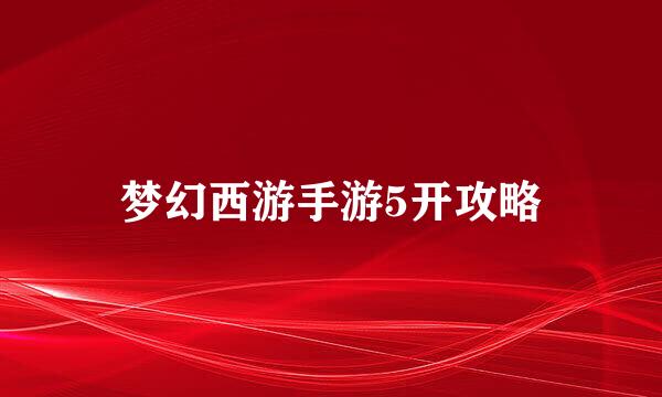 梦幻西游手游5开攻略