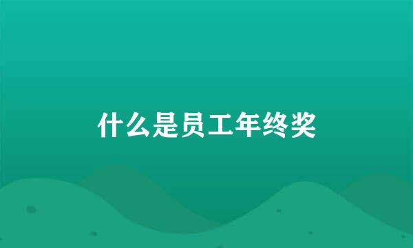 什么是员工年终奖