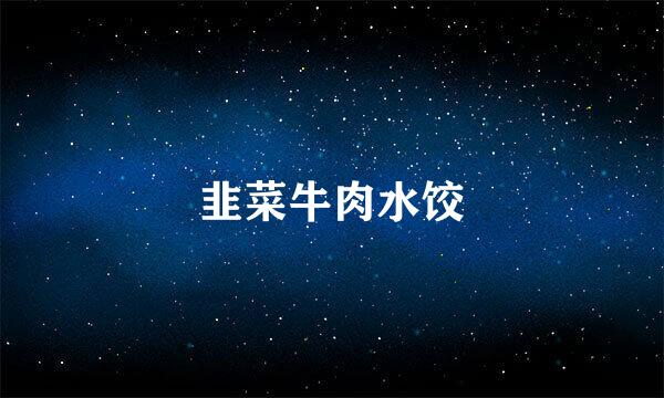 韭菜牛肉水饺