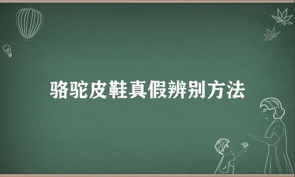 骆驼皮鞋真假辨别方法