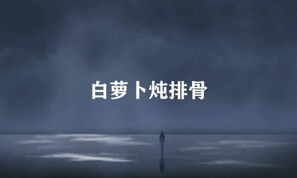 白萝卜炖排骨