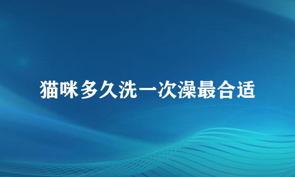 猫咪多久洗一次澡最合适