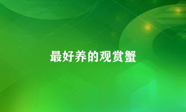 最好养的观赏蟹