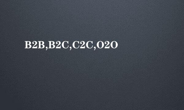 B2B,B2C,C2C,O2O