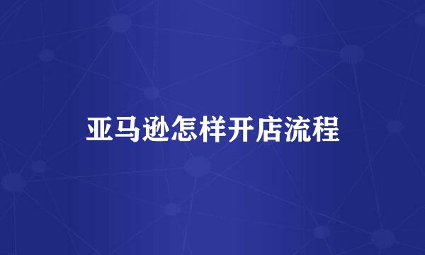 亚马逊怎样开店流程